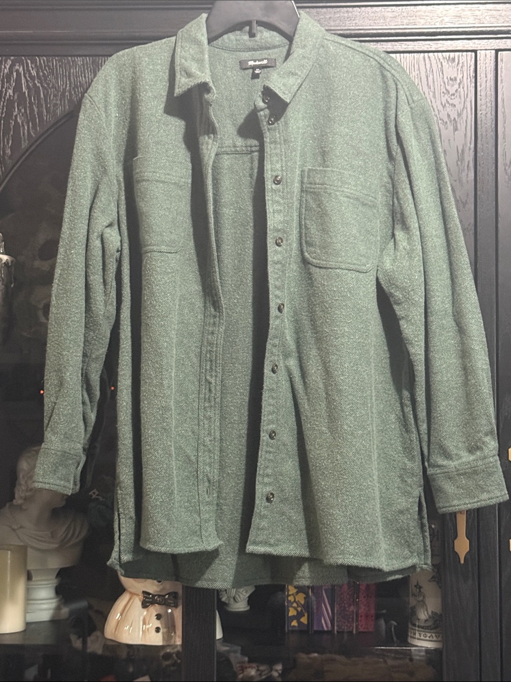 Madewell Forest Green Button-Up Shacket